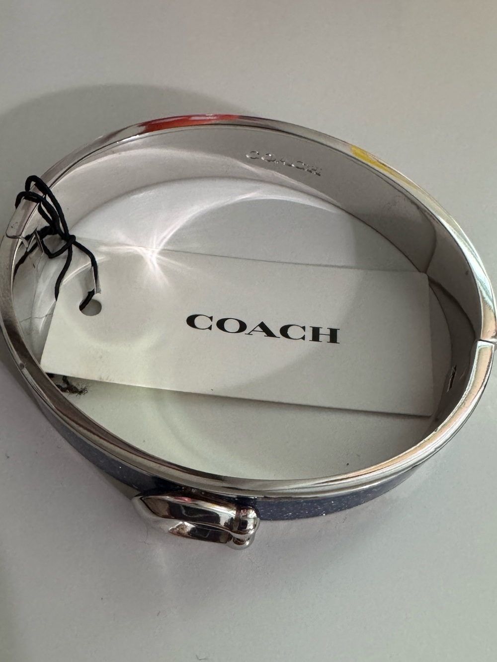 Coach C Logo Hinged Bangle Bracelet NWT - Picture 12 of 12
